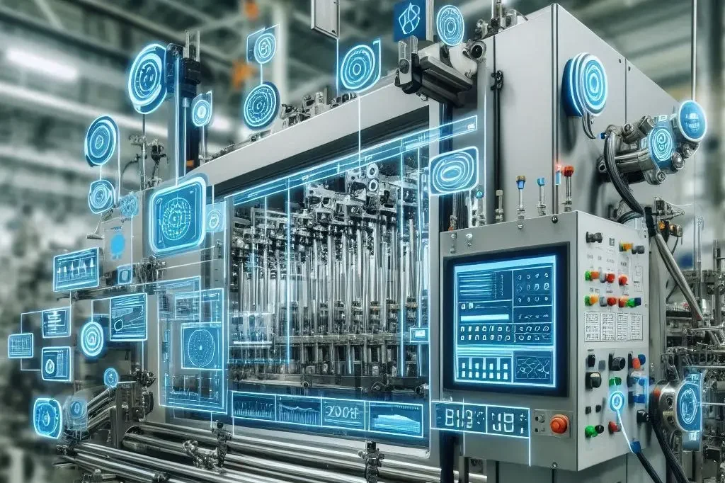 Moderne Maschine in industrieller Umgebung.